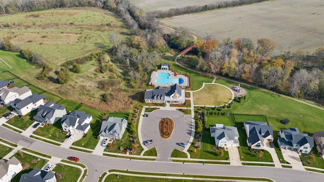 bird's eye view featuring a residential view