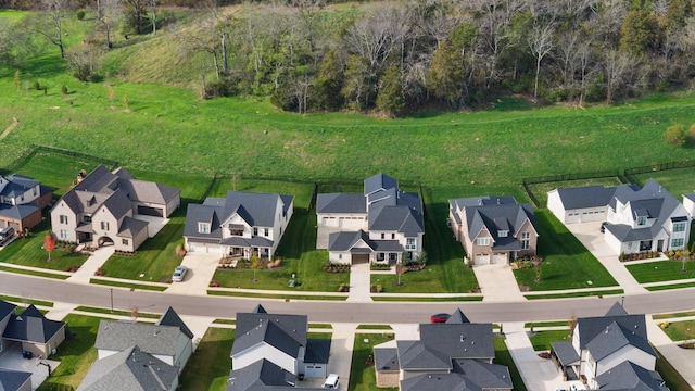 aerial view with a residential view