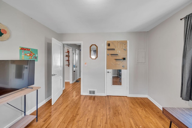 interior space featuring light wood-type flooring