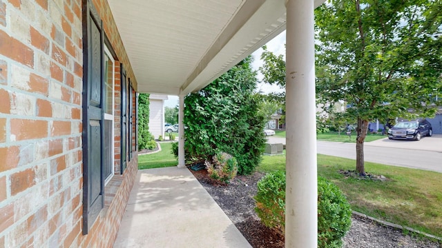 view of patio with covered porch