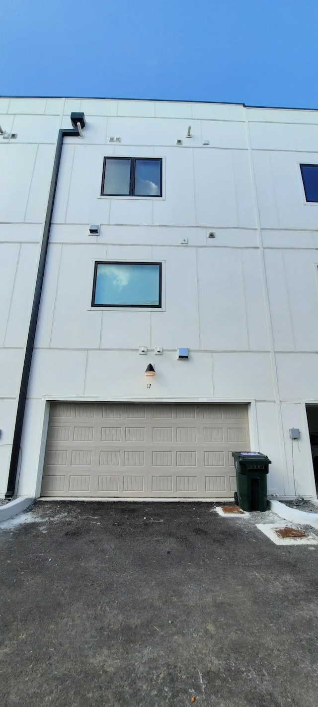 view of property featuring a garage