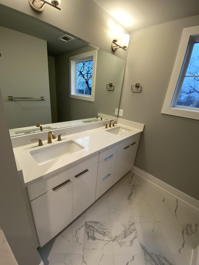 bathroom featuring vanity