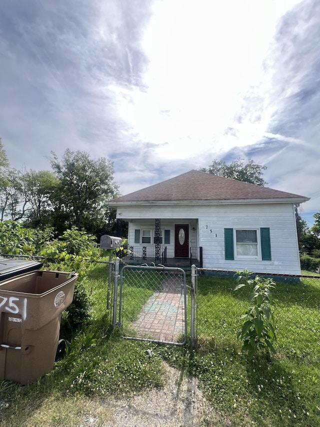 view of front of home with a porch