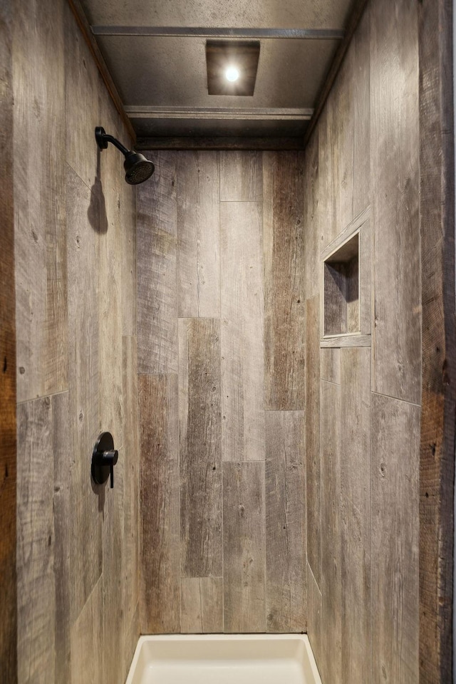 bathroom with a shower