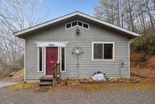 view of bungalow-style home