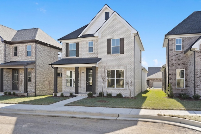 view of front of house with a front yard