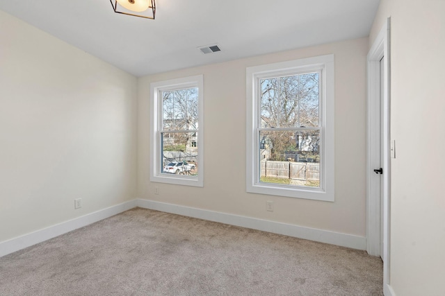 view of carpeted empty room