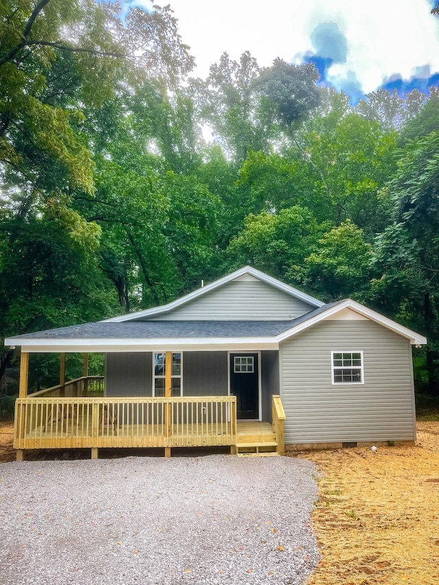 view of front of home with covered porch