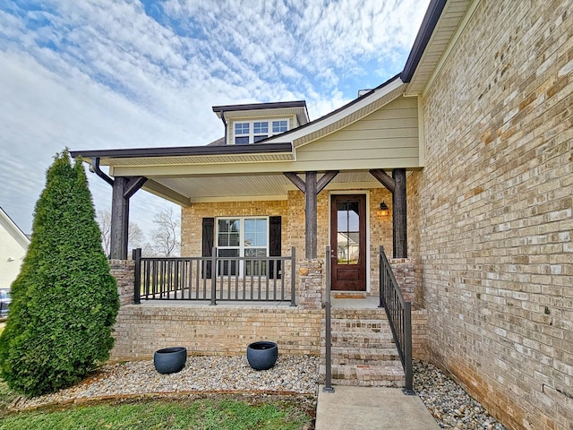 entrance to property with covered porch