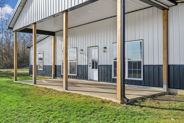 exterior space with a yard and a patio area