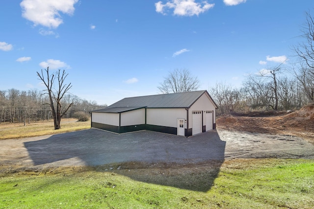 view of outdoor structure with a garage