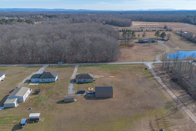 bird's eye view with a rural view