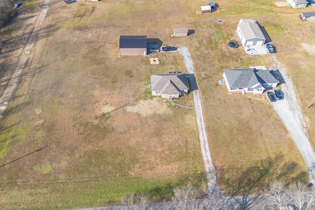 aerial view with a rural view