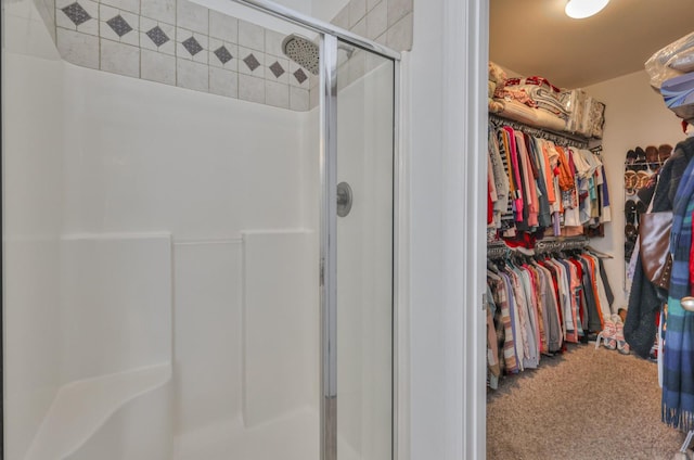 bathroom with walk in shower