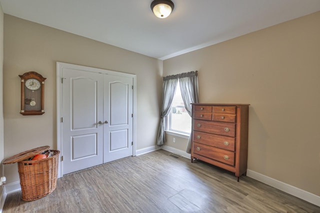 bedroom featuring light hardwood / wood-style flooring