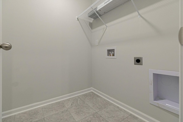 laundry room featuring washer hookup and hookup for an electric dryer