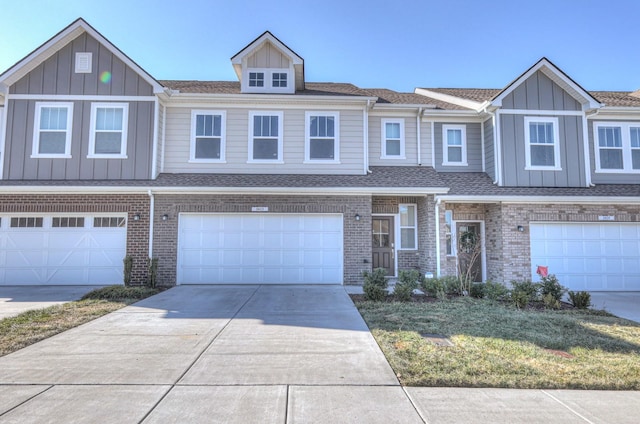 view of property with a garage