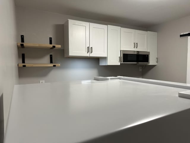 kitchen with white cabinetry