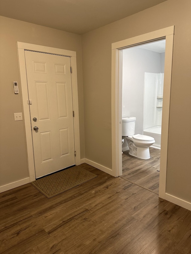 interior space featuring dark hardwood / wood-style floors