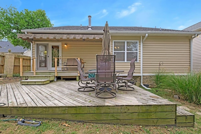 view of wooden deck