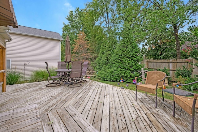 view of wooden terrace