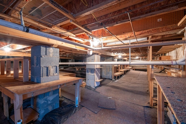 view of basement