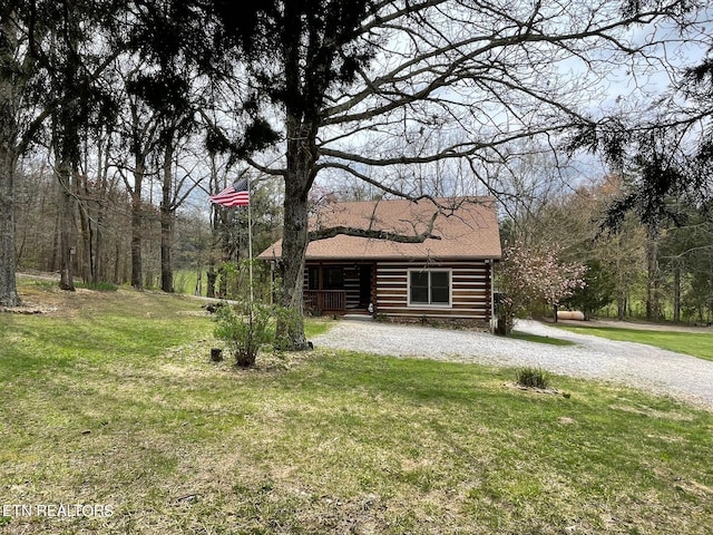 view of front of house with a front yard