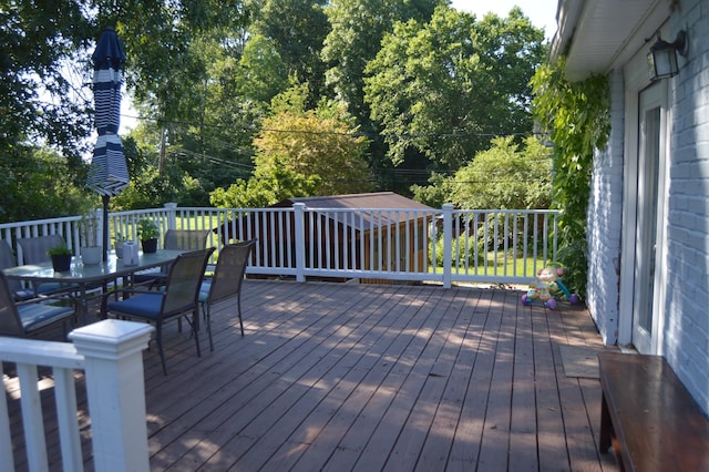 view of wooden terrace