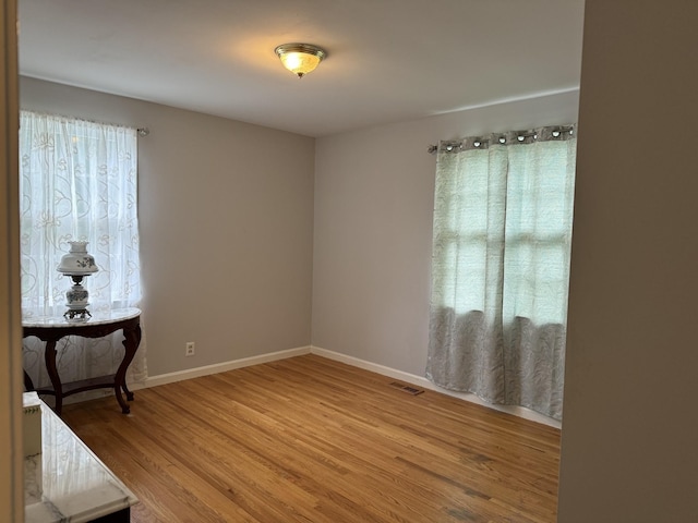 sitting room featuring hardwood / wood-style floors