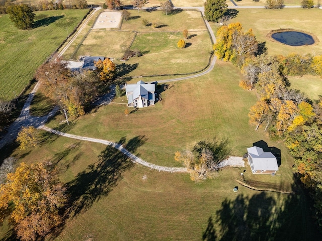 bird's eye view featuring a rural view