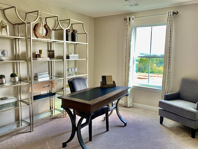 office area with carpet floors