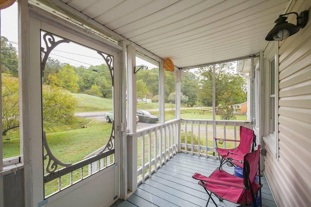 view of sunroom