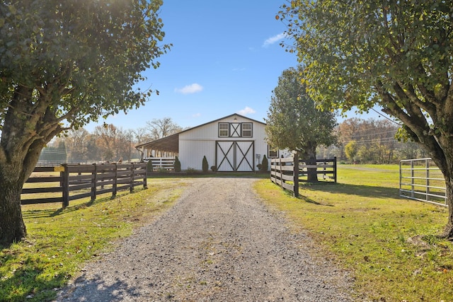 exterior space featuring a rural view