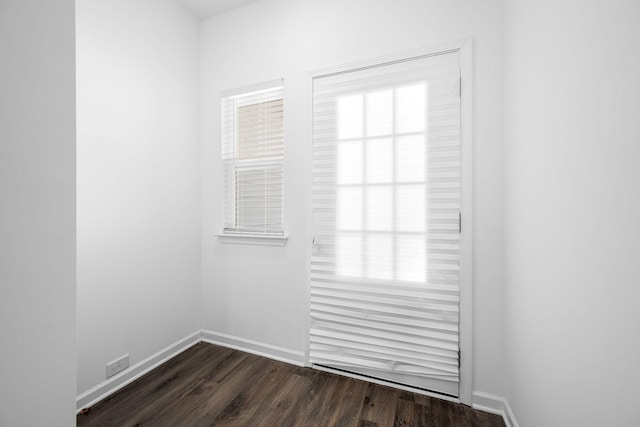 interior space featuring dark hardwood / wood-style floors