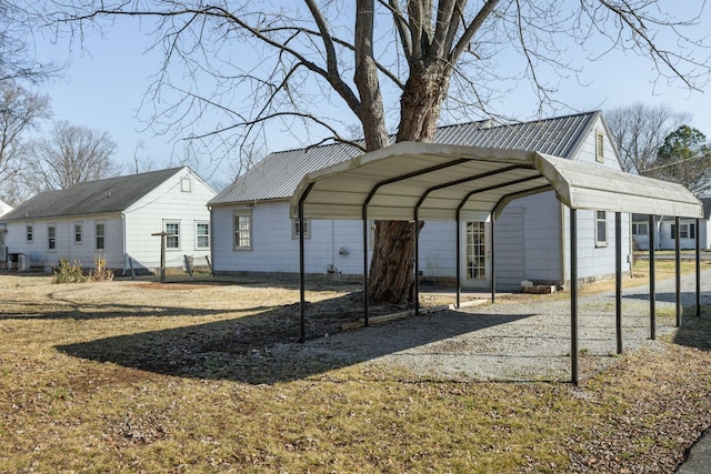 view of car parking featuring a carport