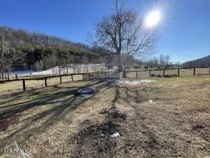 view of yard with a rural view