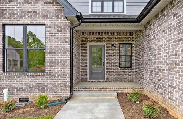 220 Birnam Wood Trce, Clarksville, TN 37043 - view of exterior entry featuring brick siding and crawl space