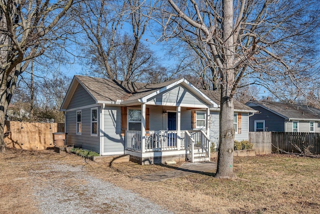 bungalow-style house featuring a porch