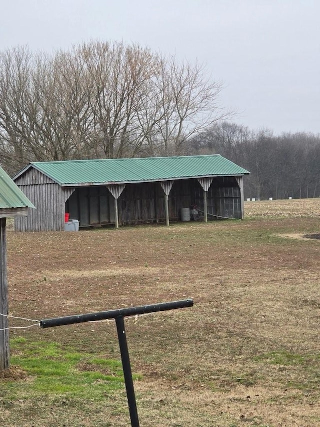 exterior space with an outdoor structure