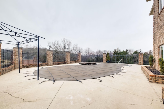 view of patio with a gazebo