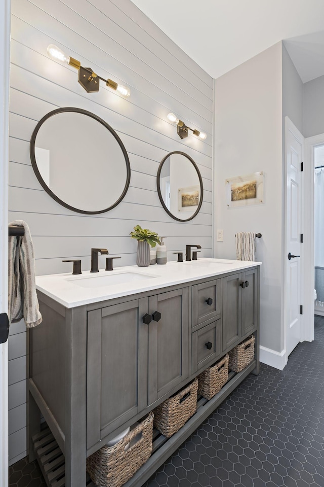 bathroom featuring vanity