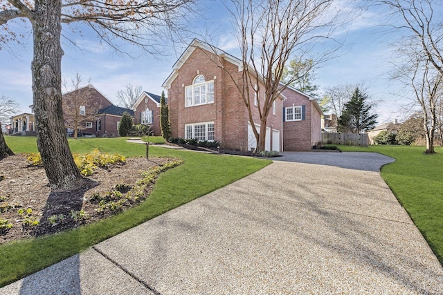 view of property exterior featuring a lawn