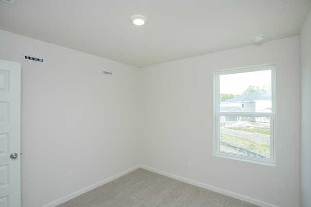 empty room featuring light carpet and a wealth of natural light