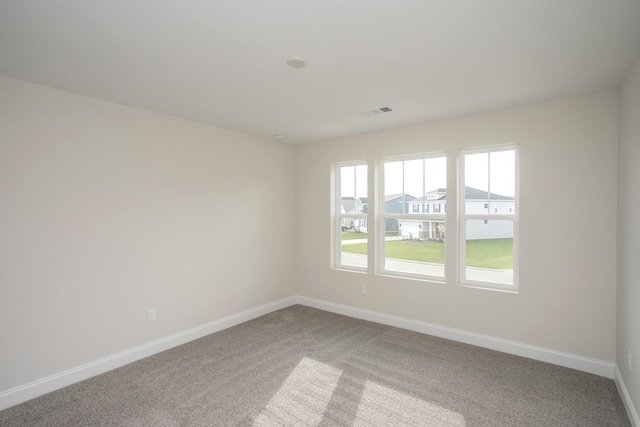 view of carpeted spare room