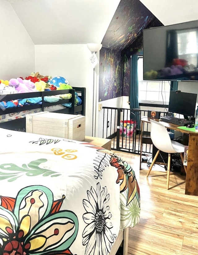 bedroom featuring light hardwood / wood-style floors