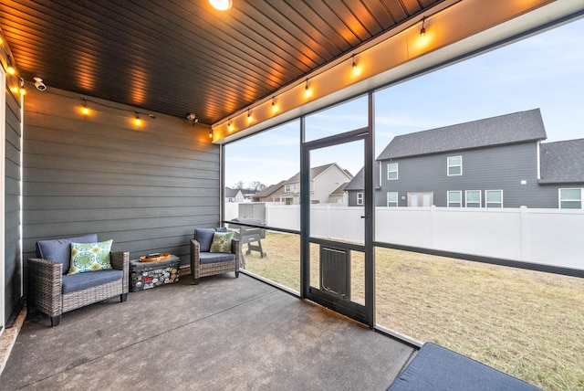 view of sunroom / solarium