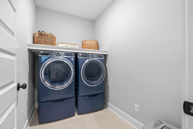 laundry room featuring washer and dryer