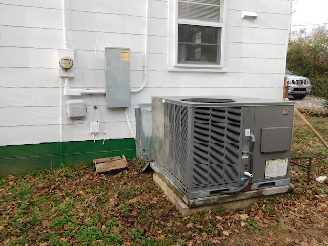 exterior details featuring central AC unit