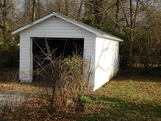 view of outdoor structure featuring a garage