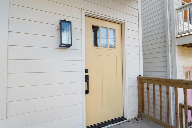 view of doorway to property